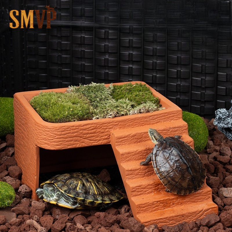 Hide Cave Ceramic - Plateforme de repos pour tortues d'aquarium